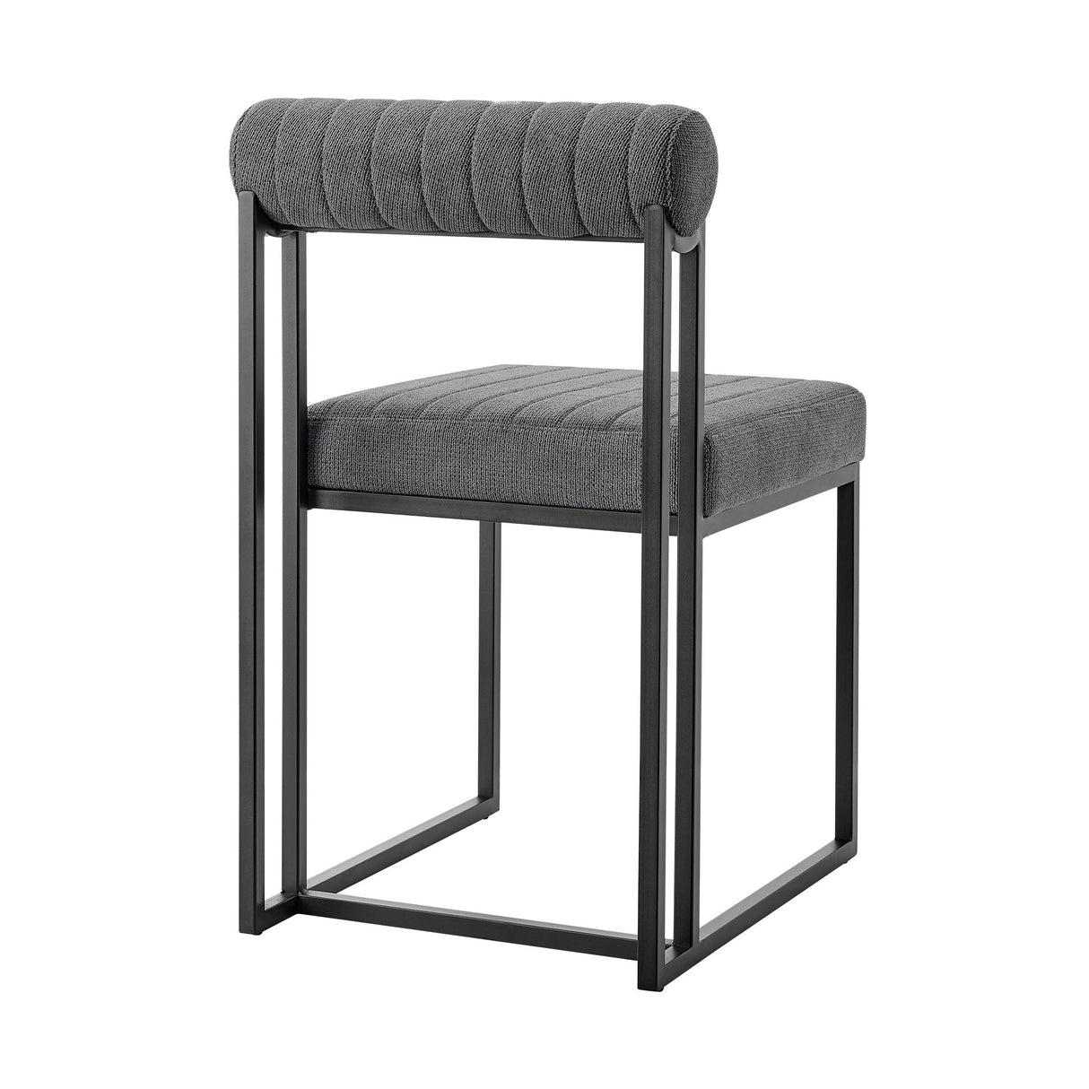 Anastasia - Dining Chair (Set of 2) - Matte Black / Anchor Gray