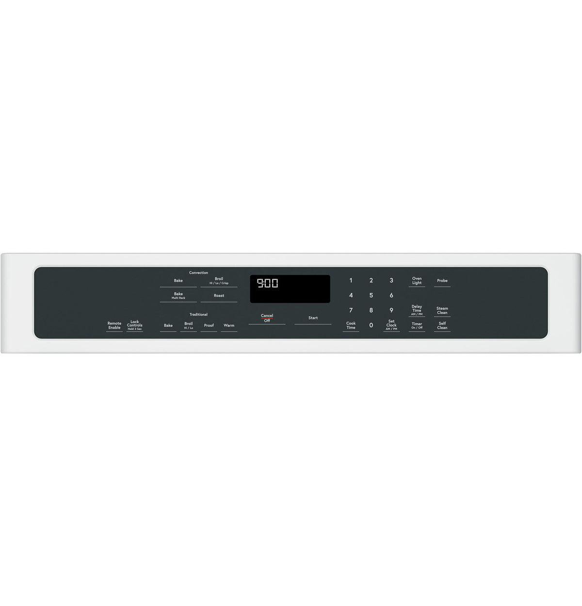 Café CTS90DP4MW2 matte white single wall oven angled view