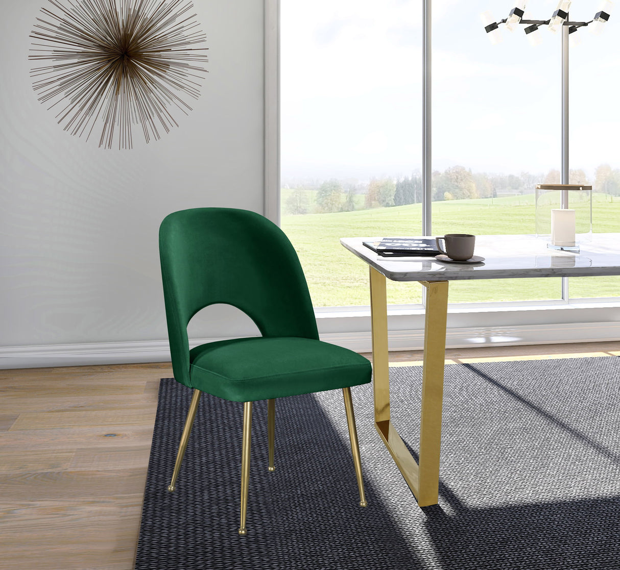 Logan - Dining Chair (Set of 2) - Gold Legs