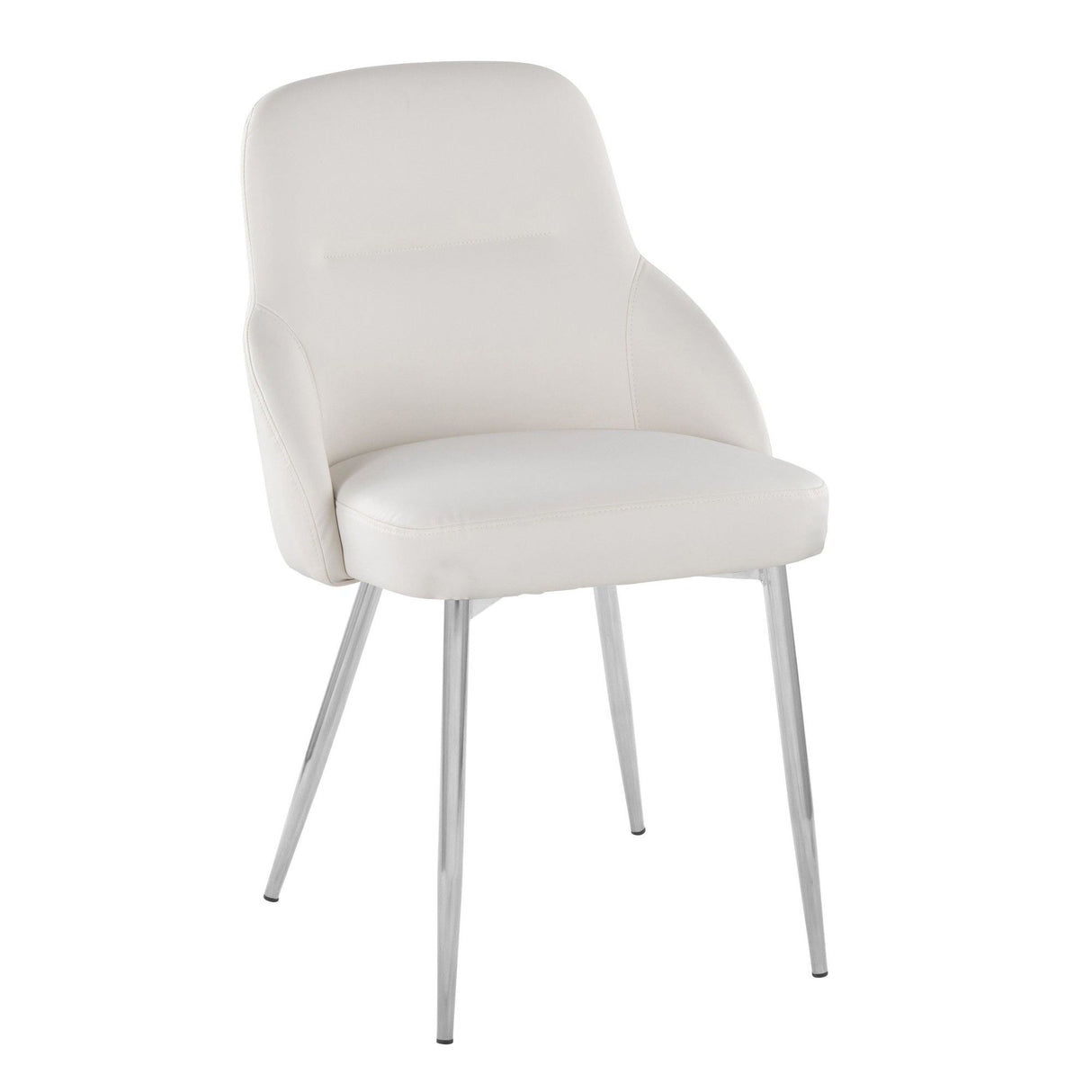 York - Upholstered Chair (Set of 2) - Chrome Metal Legs
