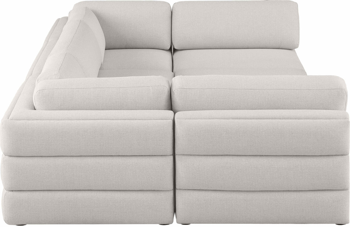 Beckham - 6 Piece Modular U-Shaped Armless Sectional