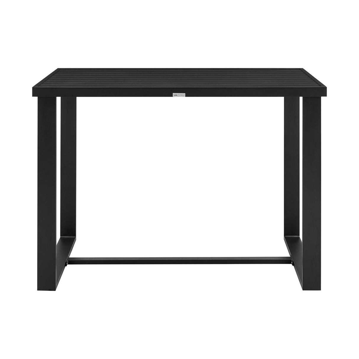 Alegria - Outdoor Patio 5-Piece Bar Table Set In Aluminum With Gray Rope And Cushions