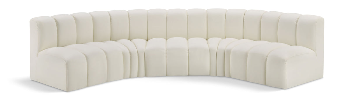 Arc - Faux Leather 5 Piece U-Shaped Modular Sofa