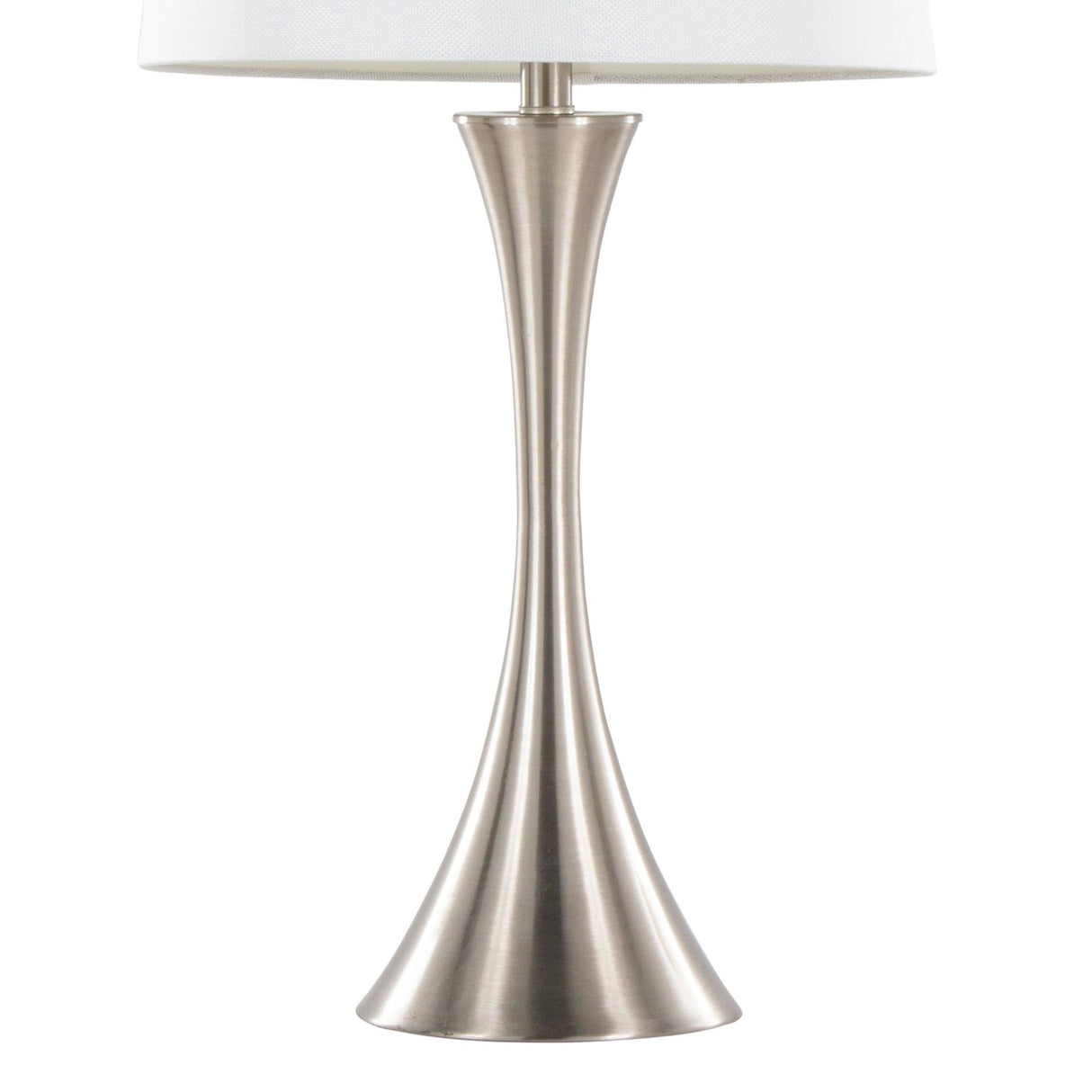 Lenuxe - 24" Metal Table Lamp - Brushed Nickel (Set of 2)