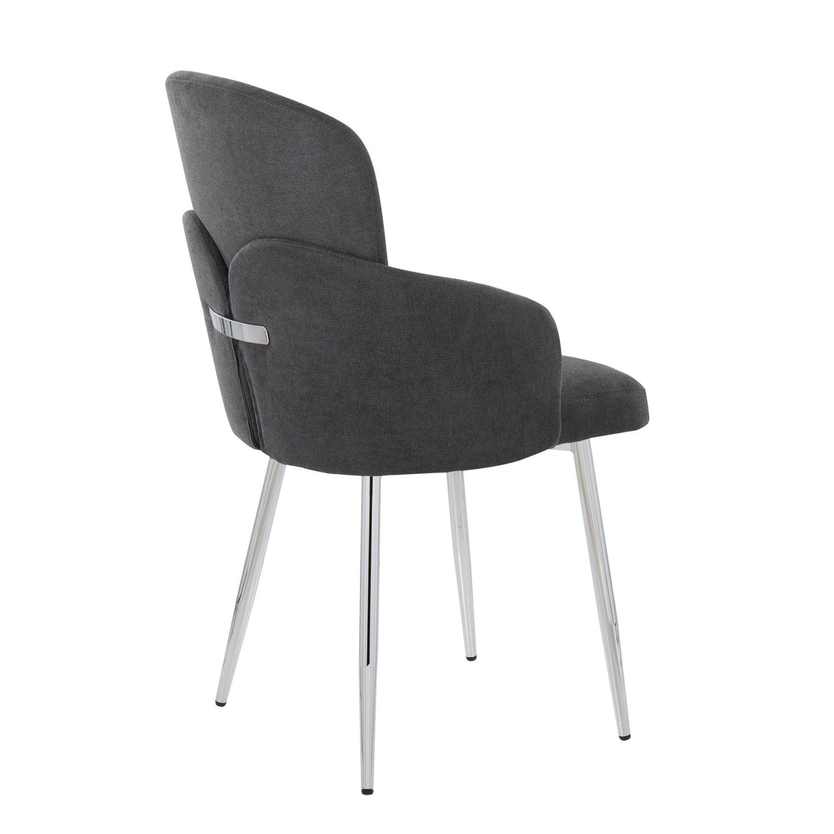 Dahlia - Contemporary Dining Chair (Set of 2) - Chrome Metal