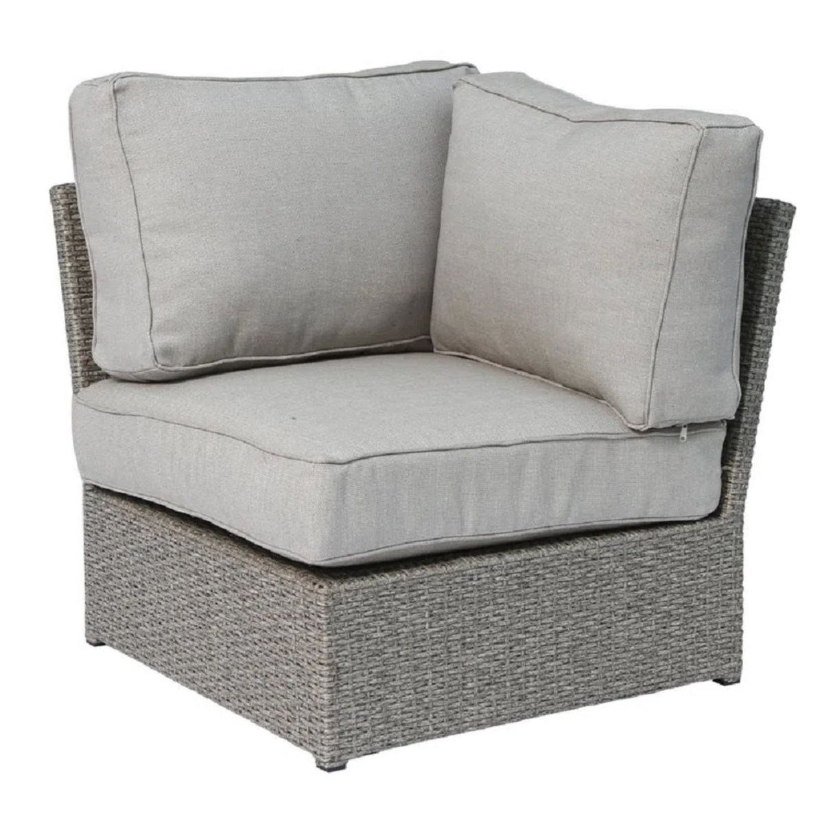 Outdoor Wicker Sectional With Weather Resistant Cushions And Table