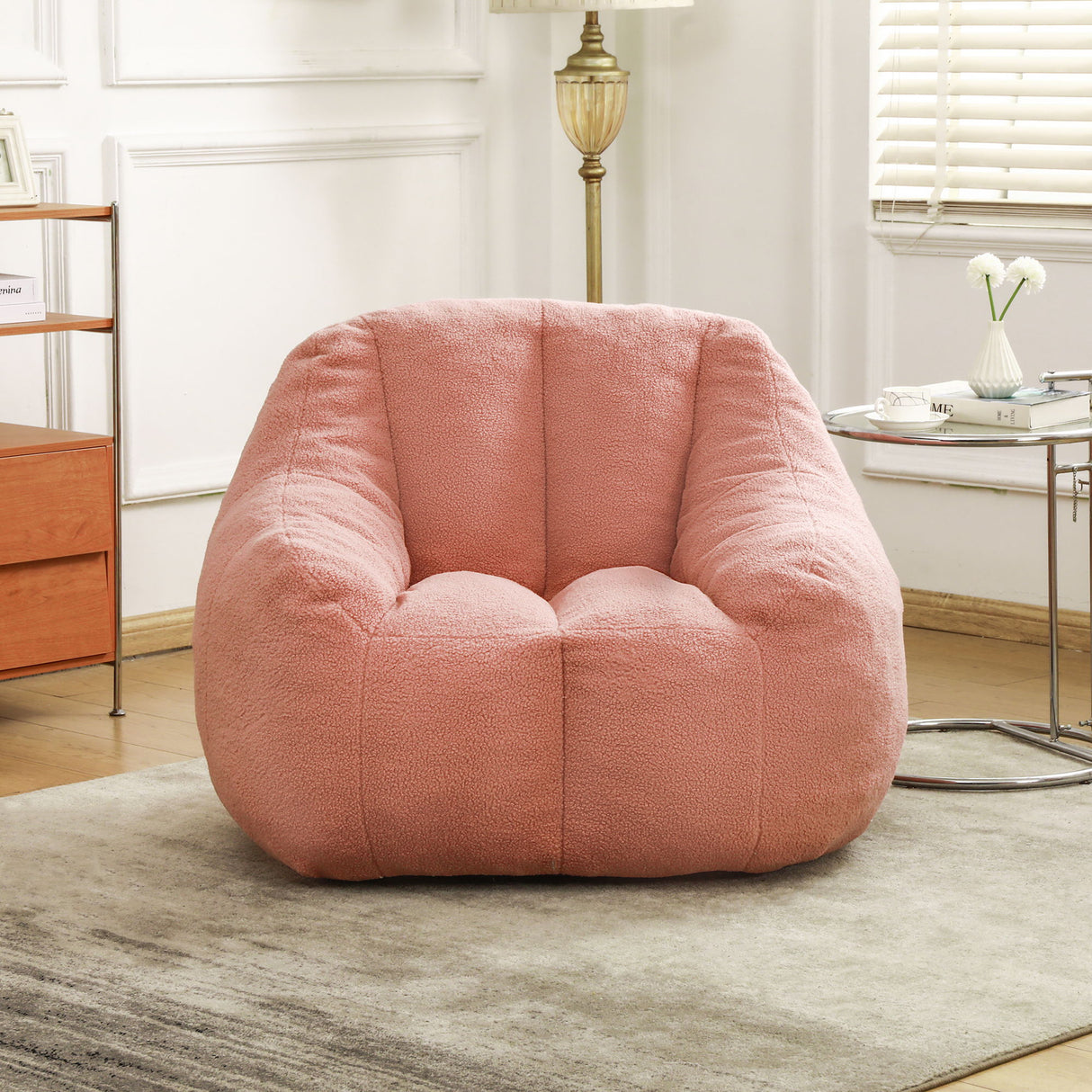 Comfy Bean Bag Chair With Memory Foam Filler, Tufted Soft