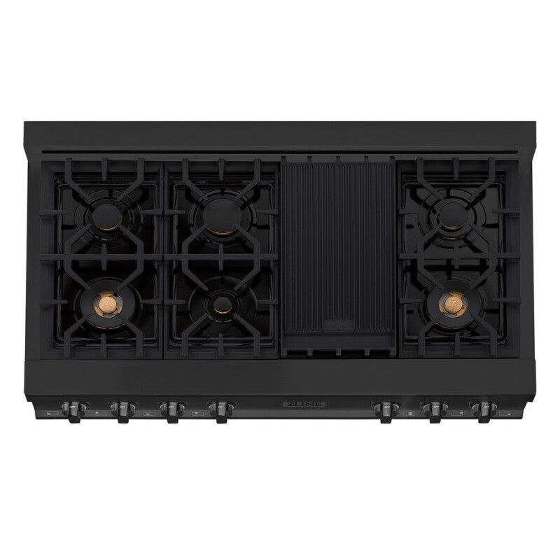 Kitchen Package with 48 in. Black Stainless Steel Rangetop, 48 in. Convertible Range Hood and Double Wall Oven - (3KPRTBRH48AWD) -