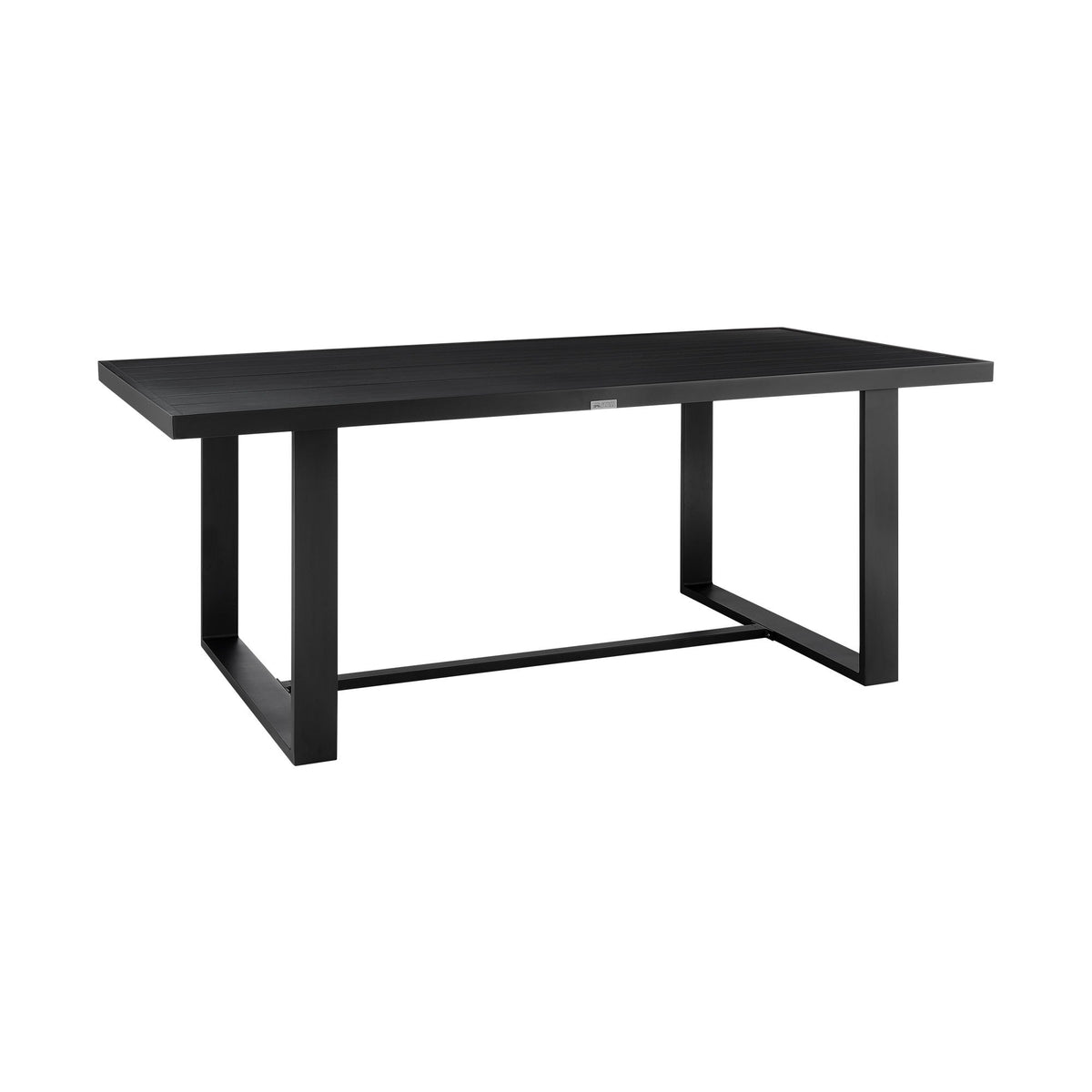 Felicia - Outdoor Patio Dining Table In Aluminum - Black