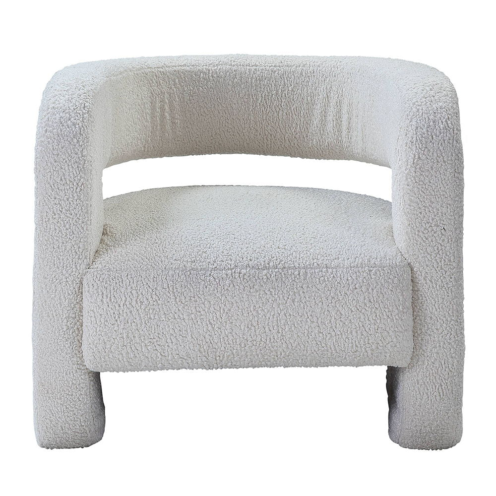 Yitua - Accent Chair - White Teddy Sherpa