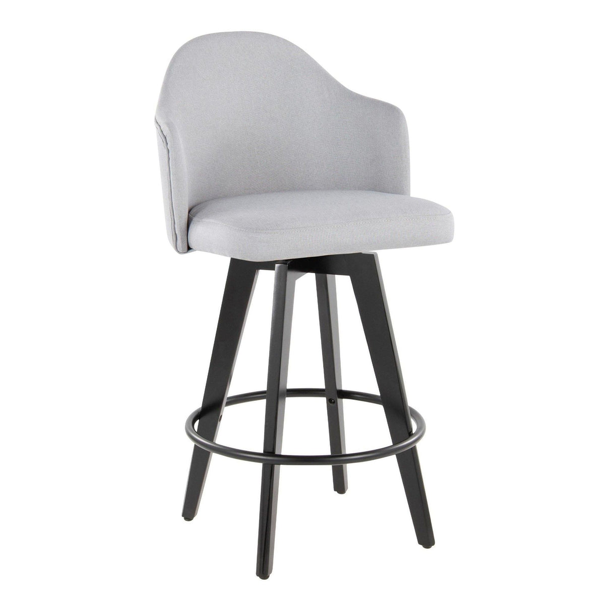 Ahoy - Fixed-Height Counter Stool (Set of 2) - Black Bamboo Legs