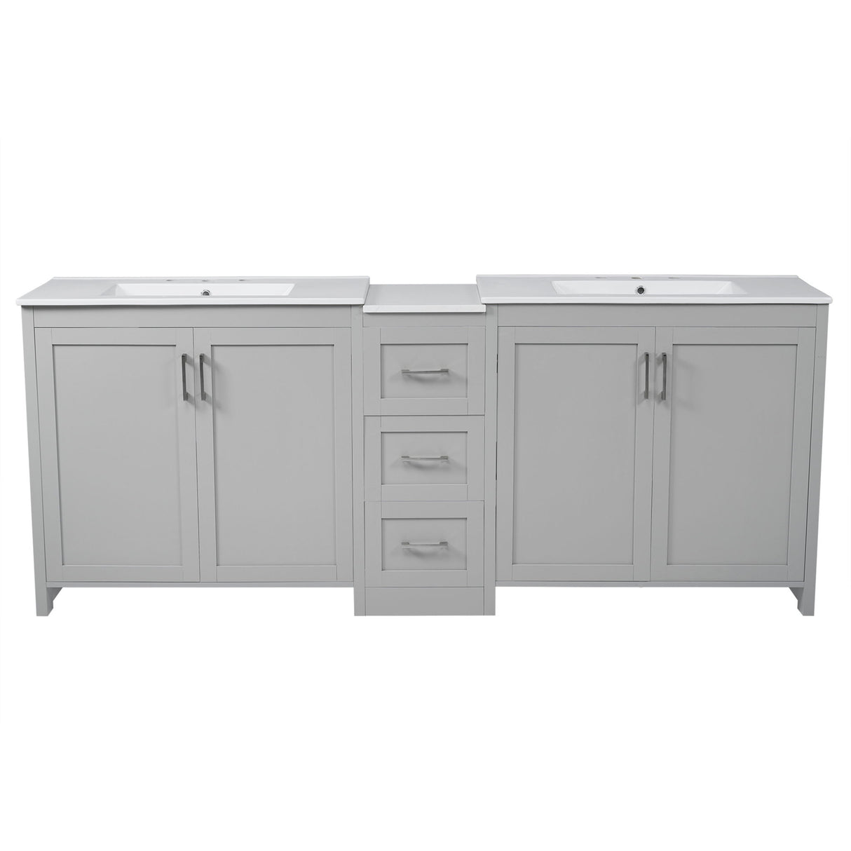 Double Sink Bathroom Vanity With Quartz Countertop