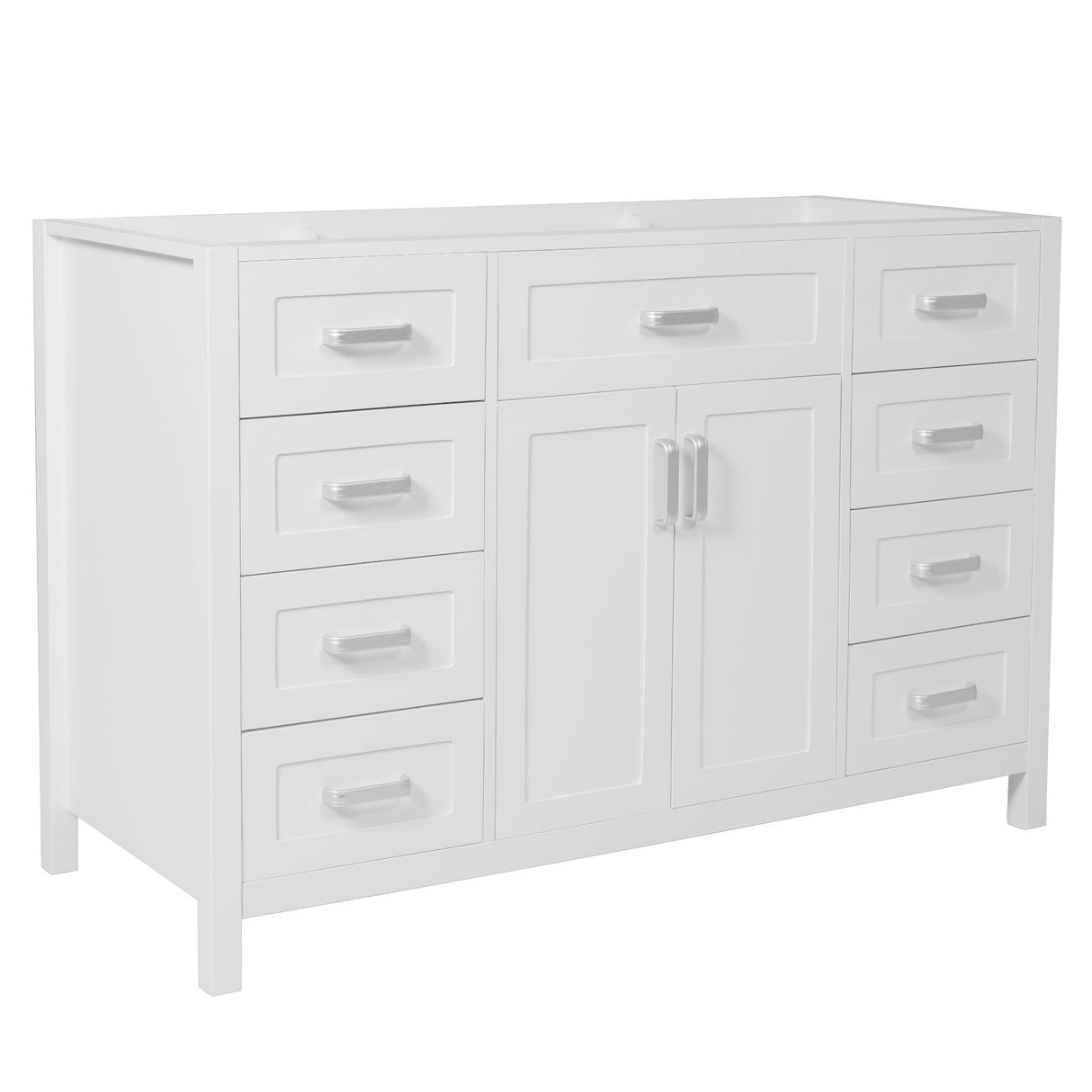 Bathroom Vanity Cabinet Only With 2 Soft Close Doors And 8 Drawers