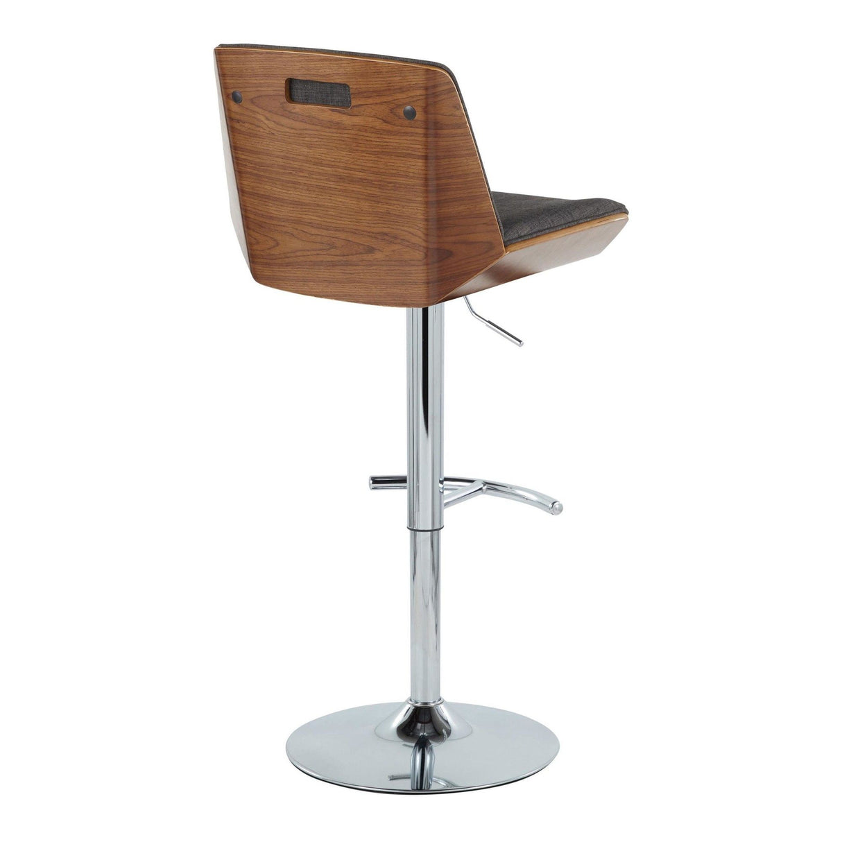Corazza - Adjustable Barstool (Set of 2) - Charcoal Seat