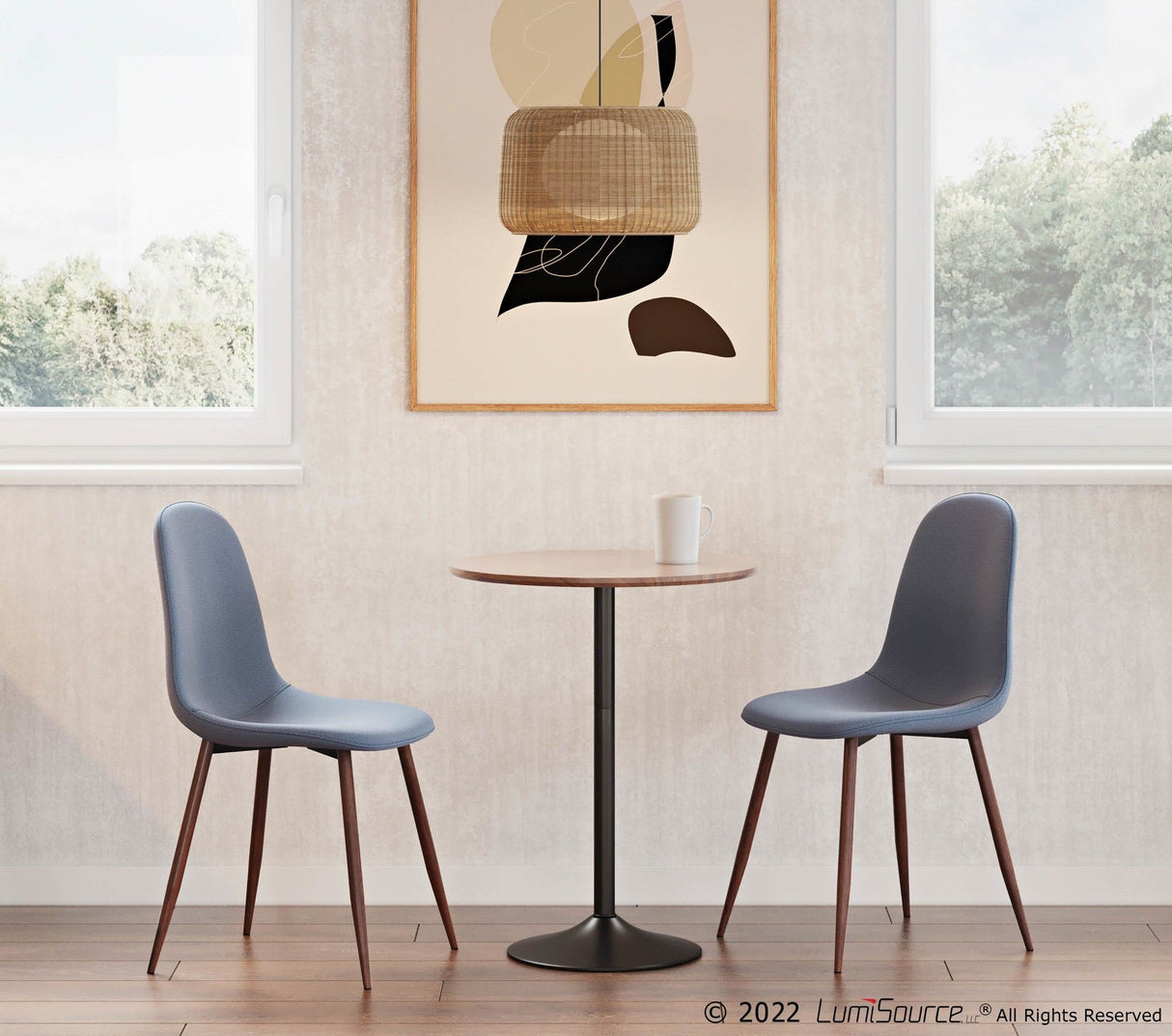 Pebble - Table Adjusts From Dining To Bar - Walnut And Black