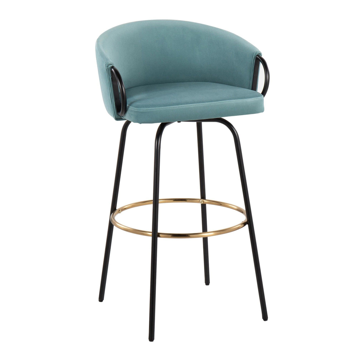 Claire - 30" Fixed-Height Barstool (Set of 2) - Black Base