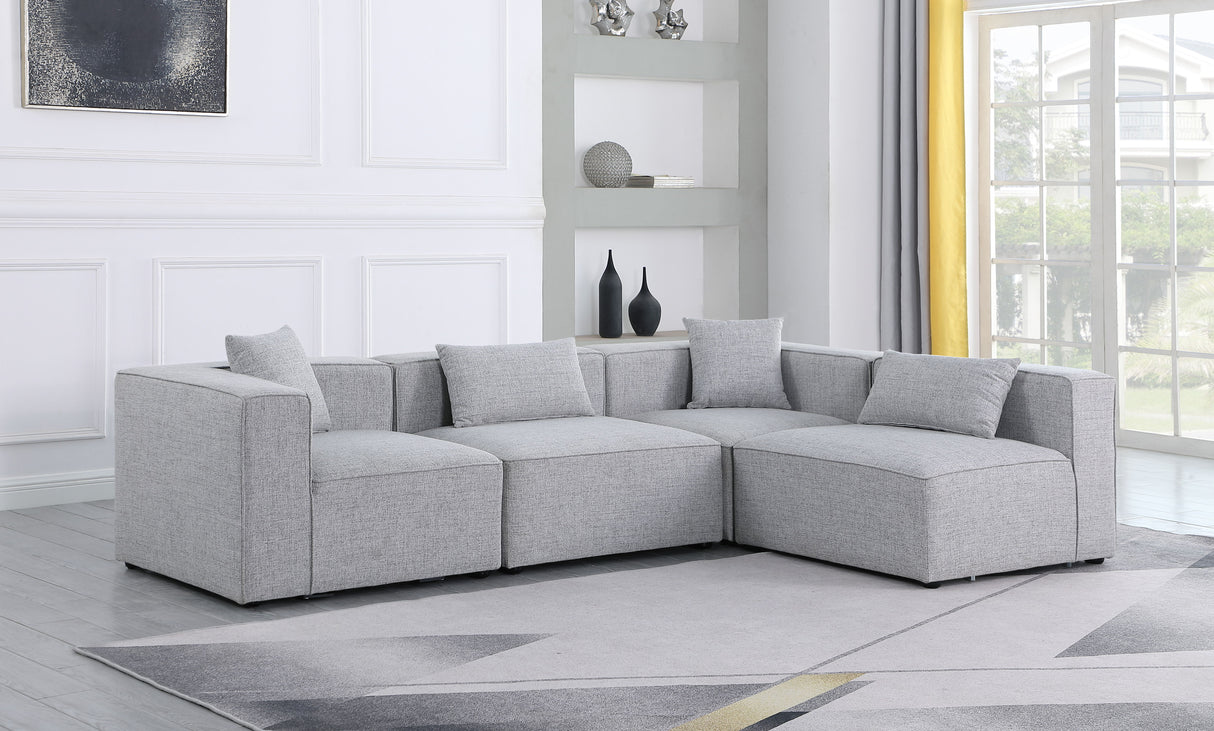 Cube - Linen 4 Piece Modular Corner Sectional