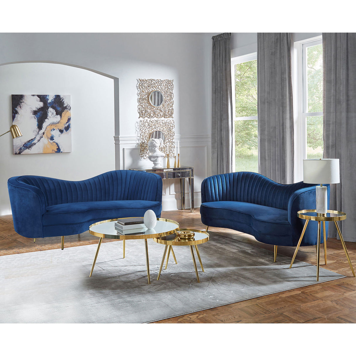 Marsden - 2 Piece Living Room Set - Blue
