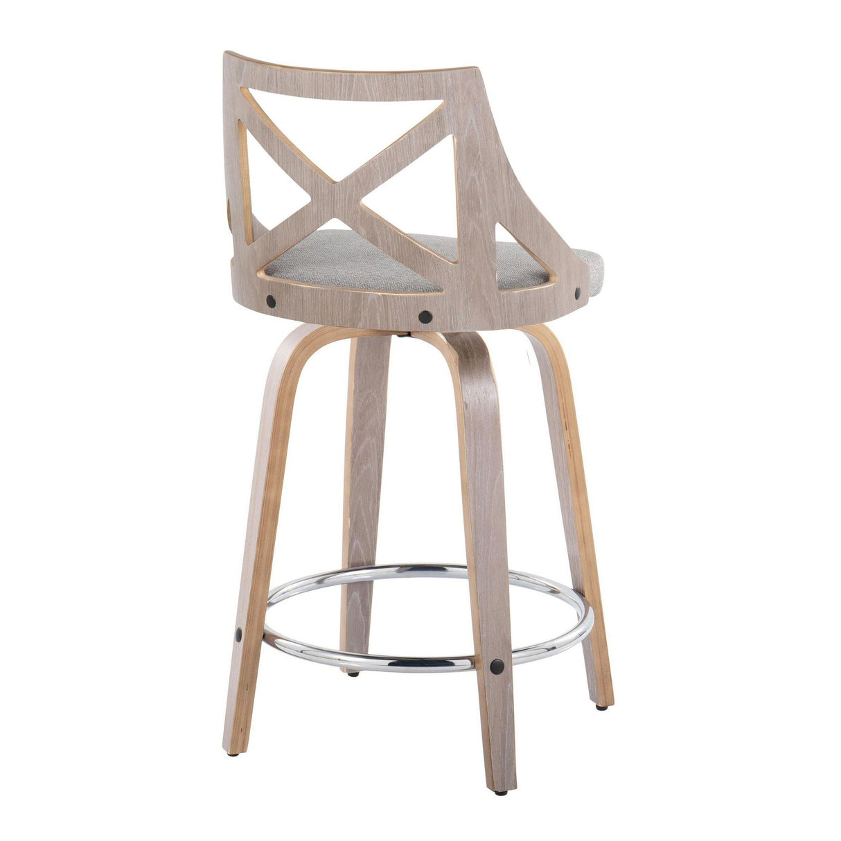 Charlotte - Farmhouse Fixed-Height Swivel Counter Stool (Set of 2)