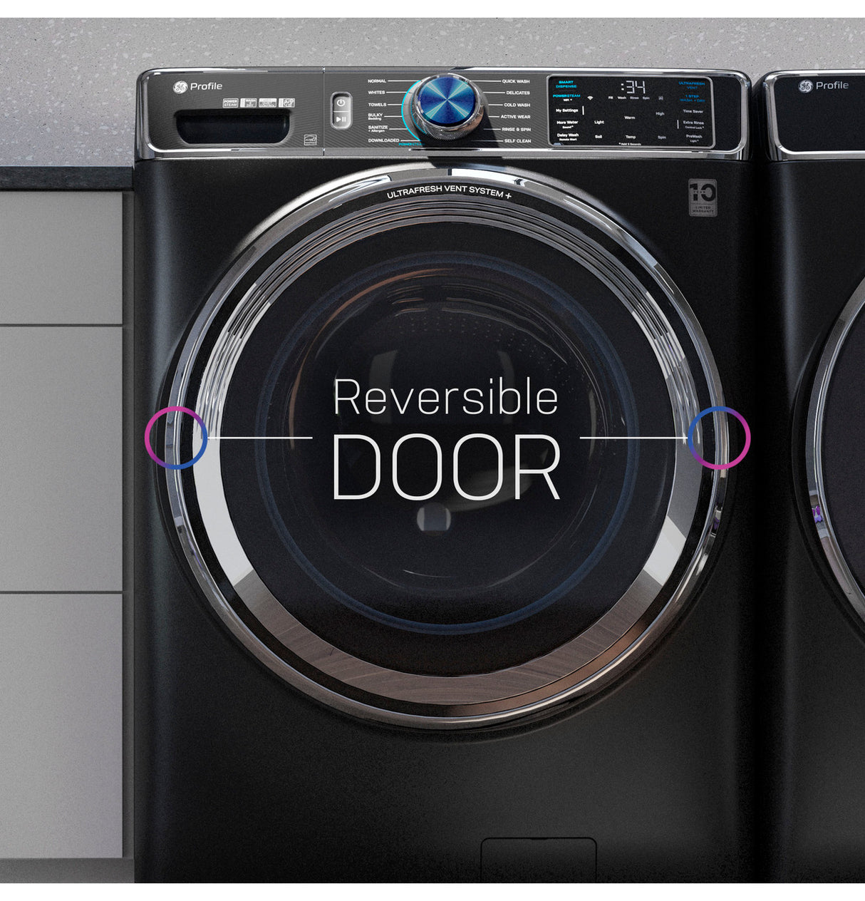 GE Profile PFD87GSSVWW gas dryer — capacity detail