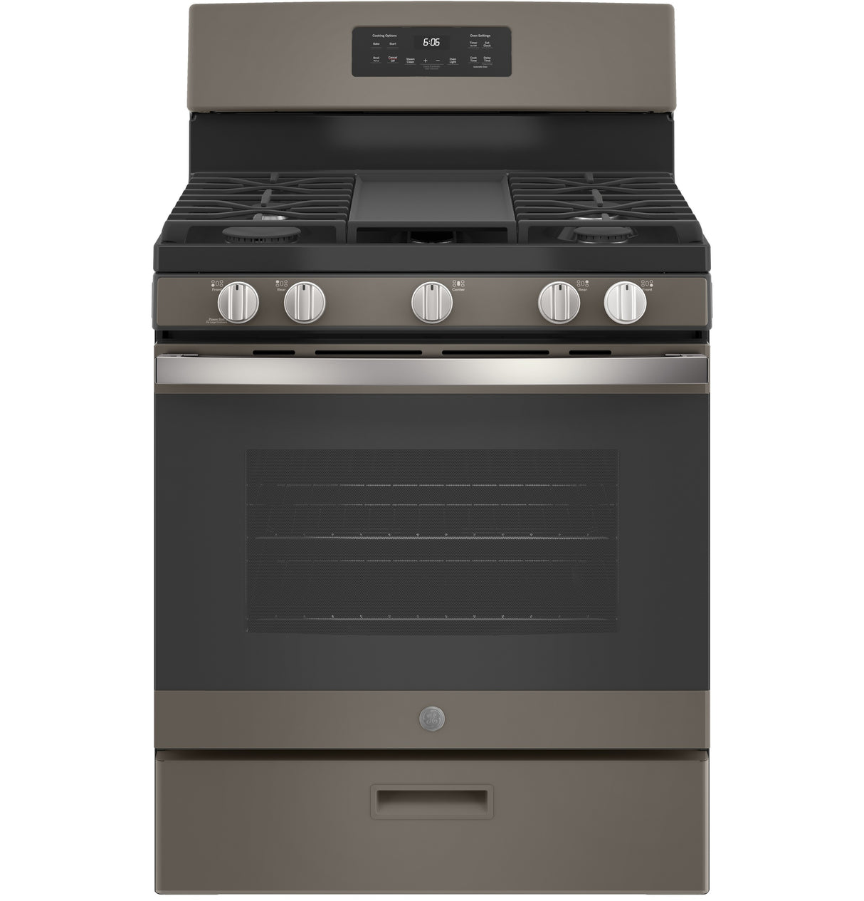 GE JGBS66EEKES - 30 in. 5 cu. ft. Gas Range with 5 Sealed Burners & Griddle - Slate