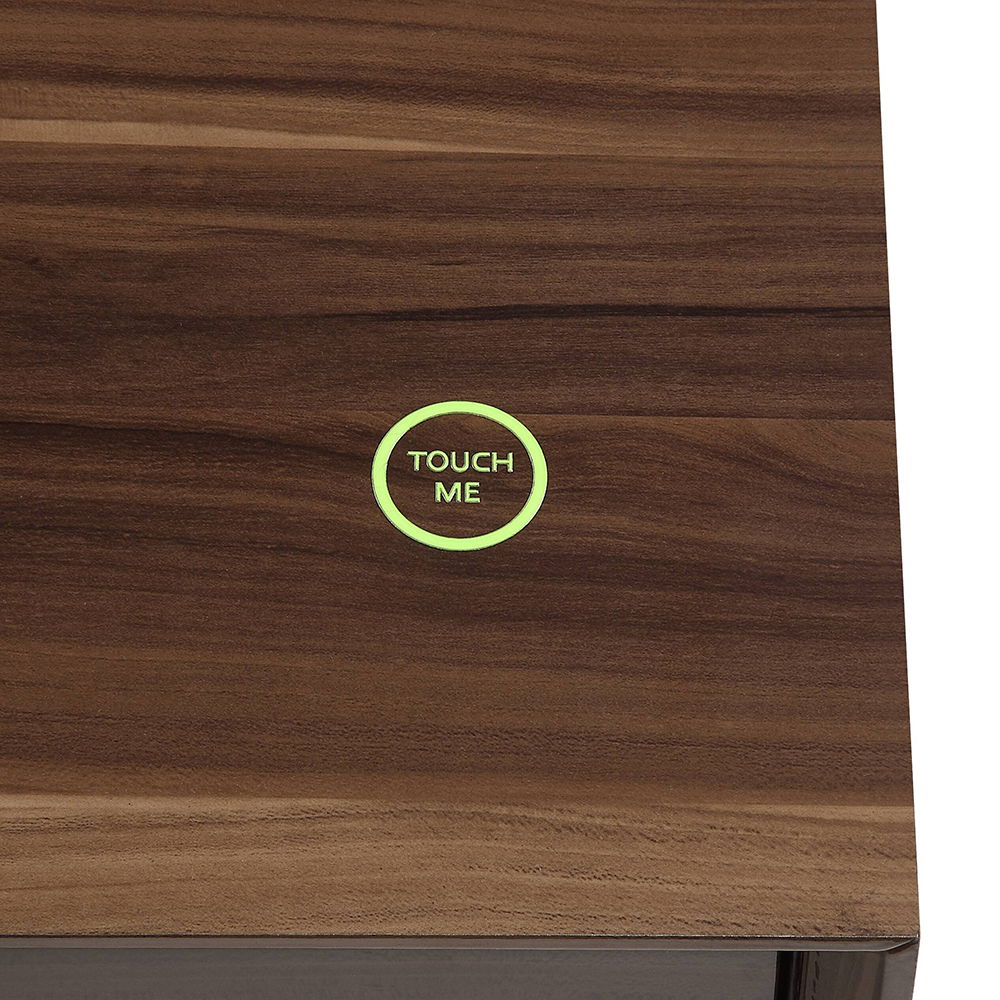 Raceloma - TV Stand - Walnut & Chrome