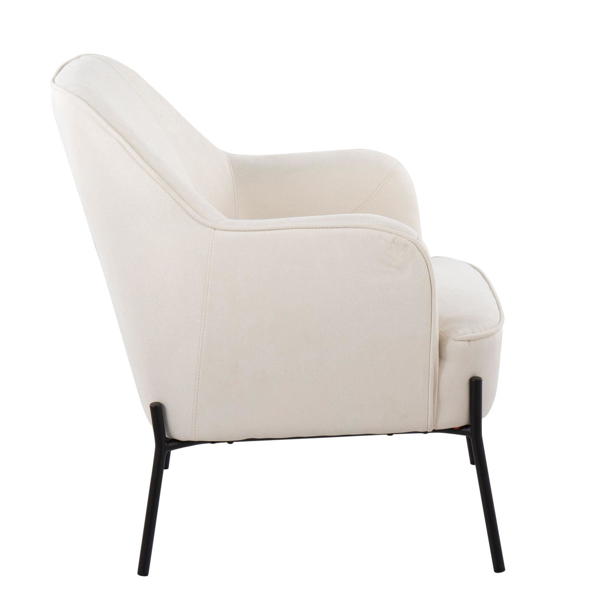 Daniella - Contemporary Accent Chair - Black Metal Legs