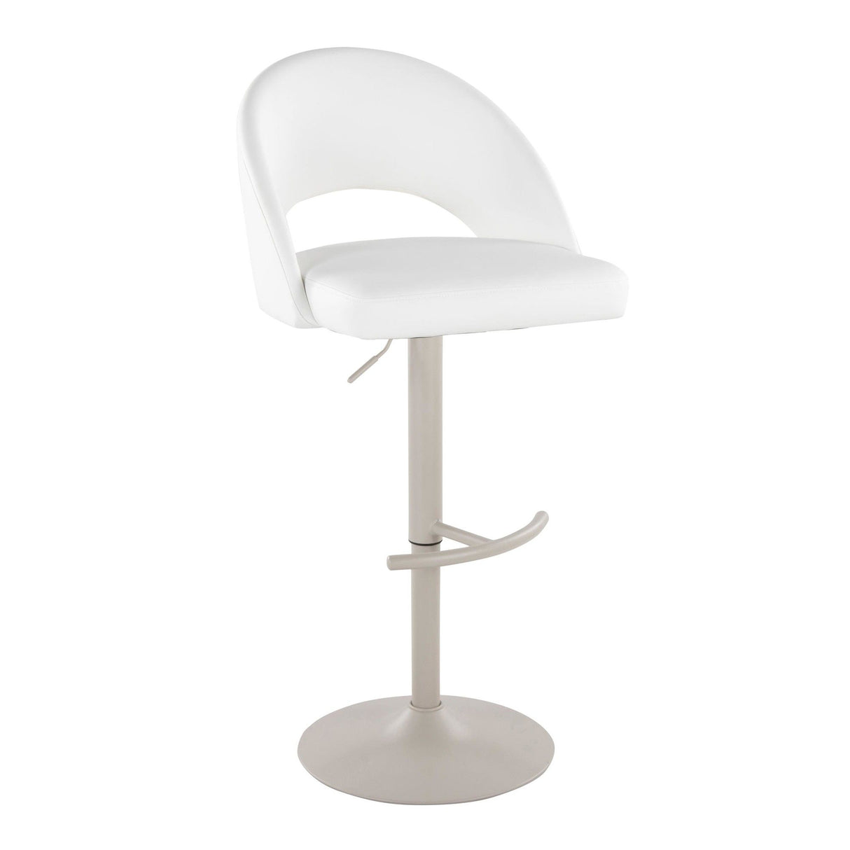 Renee - Adjustable Barstool (Set of 2) - Pearl Gray Base