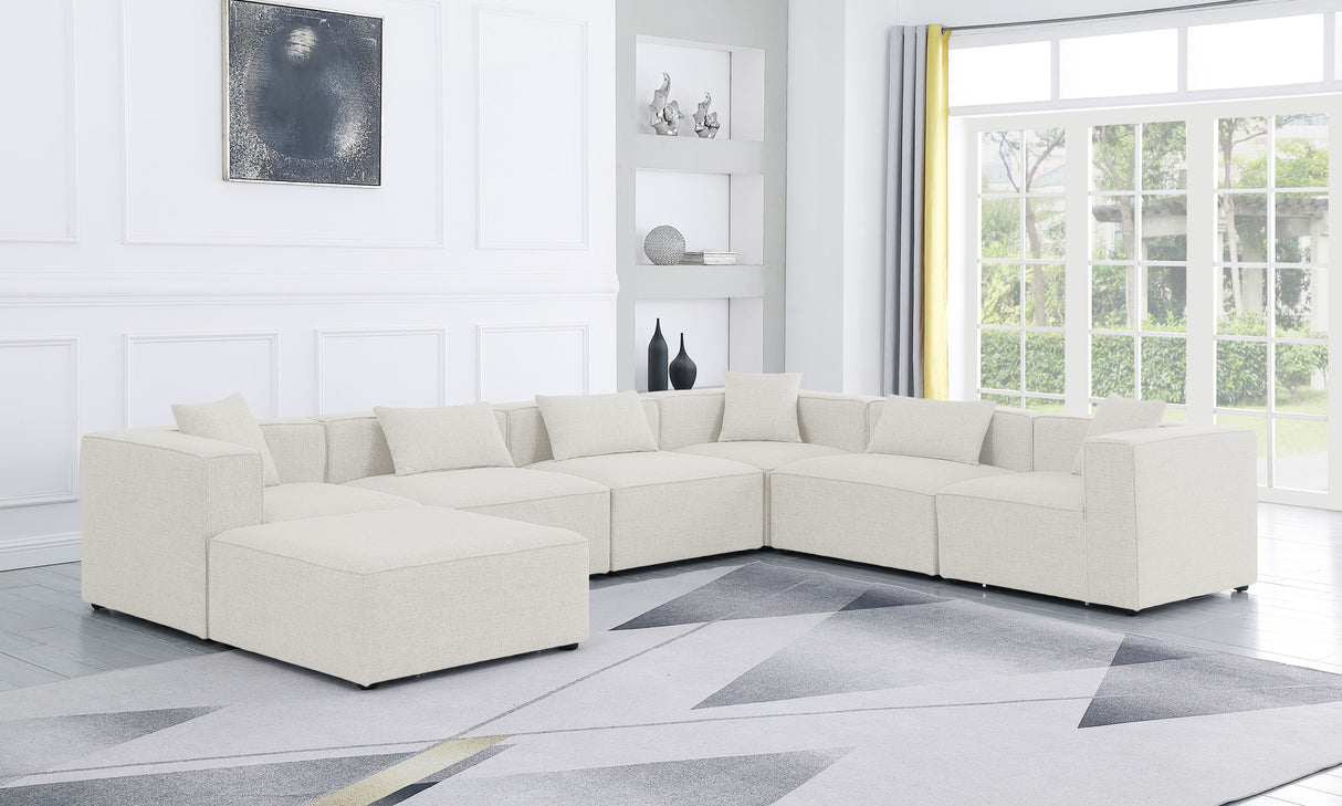 Cube - Linen 7 Piece Modular Sectional