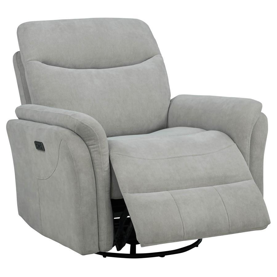 Adler - Upholstered Power Swivel Glider Recliner