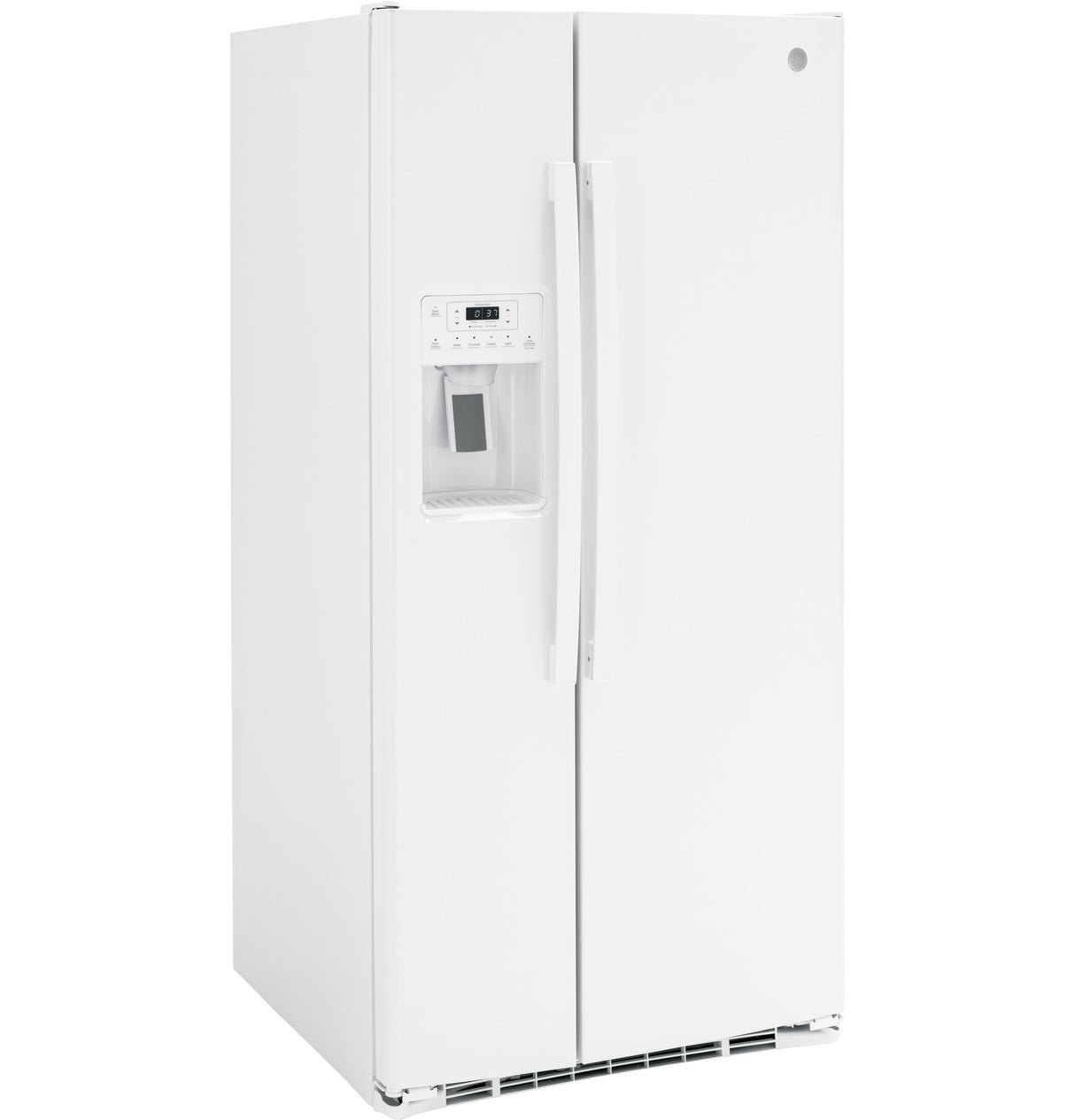 GE GSS23GGPWW - 33 in. 23 cu. ft. Side by Side Refrigerator with Ice & Water Dispenser - White