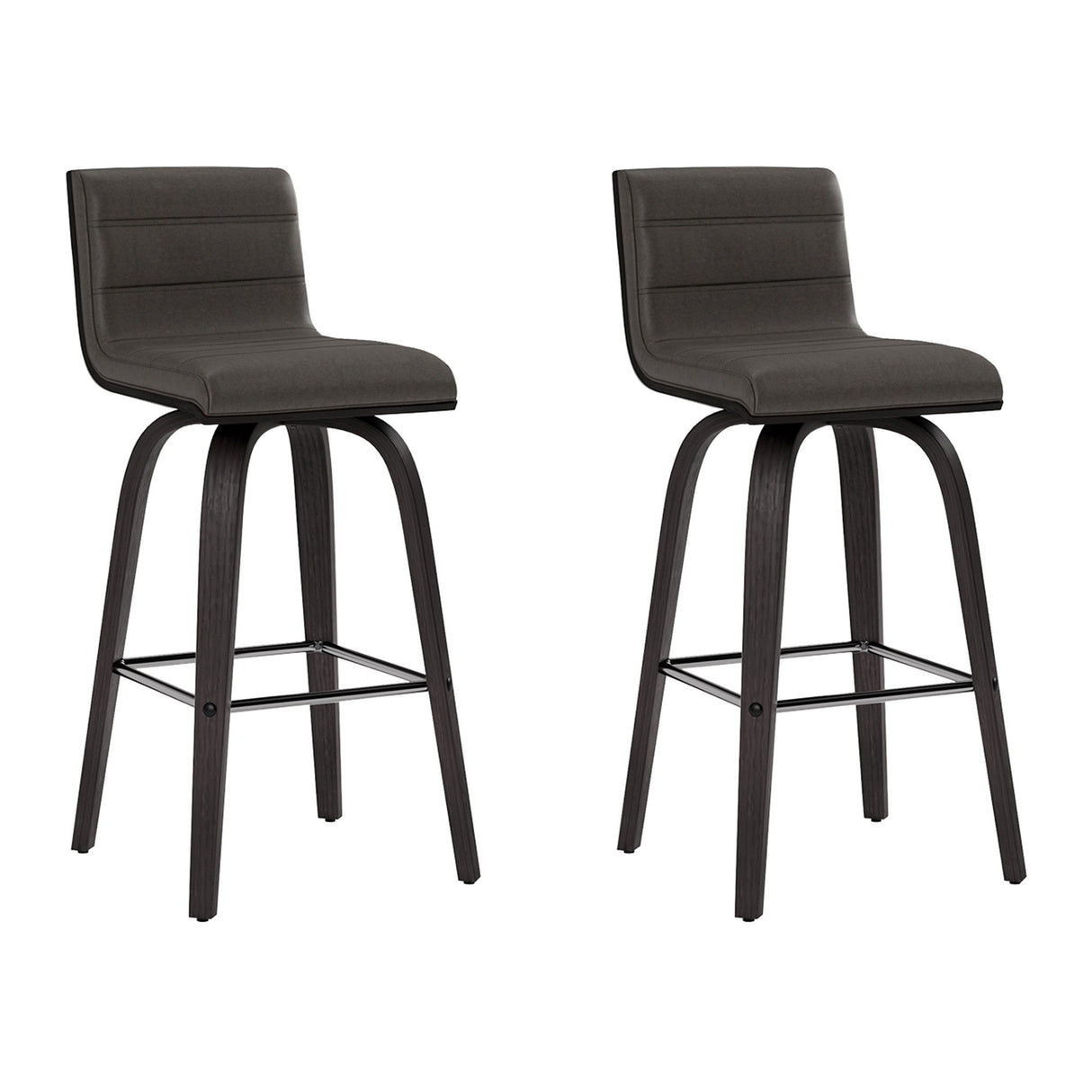 Vienna - 26" Swivel Counter Stool - Black Wood