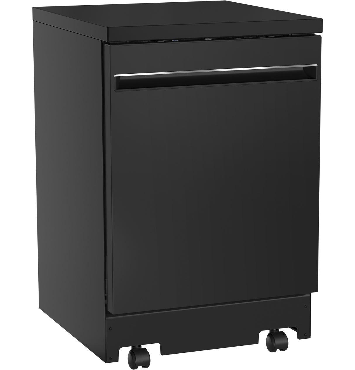 GE 24 in. Top Control Portable Dishwasher with 54 dBa Sound Level & Pocket - Black