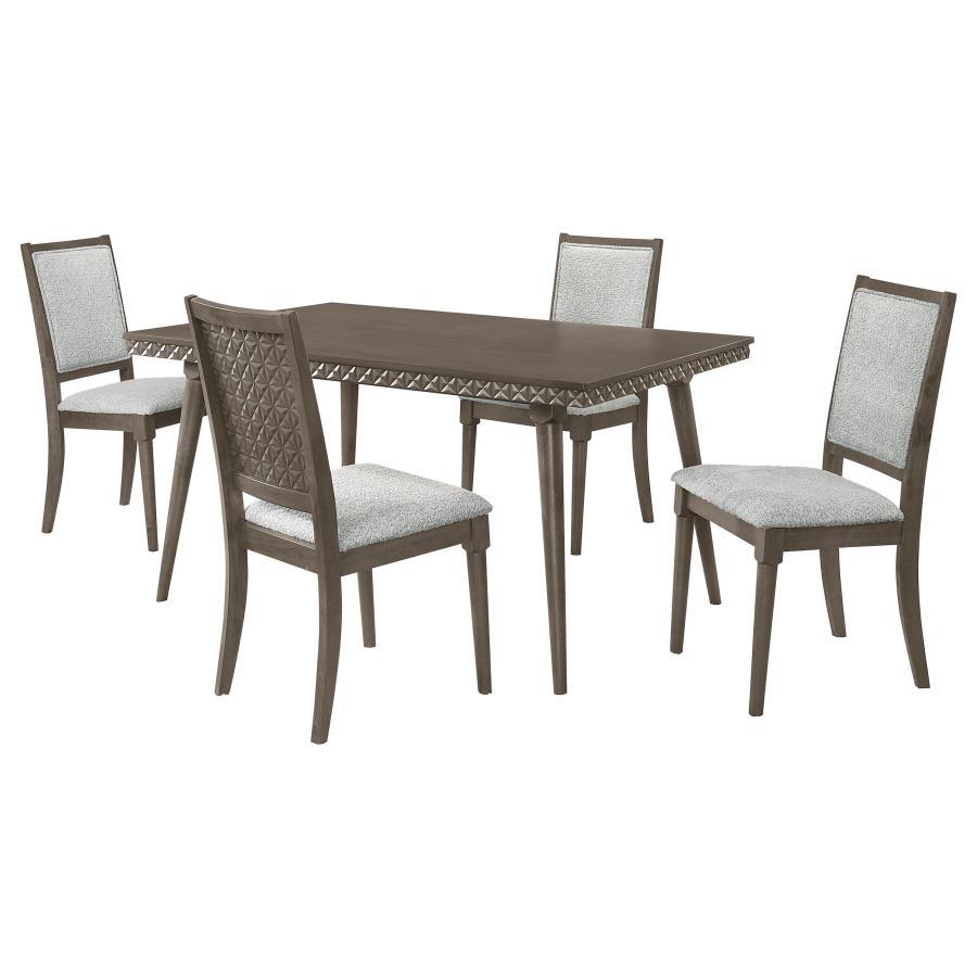 Onslow - 5 Piece Rectangular Dining Set - Dark Brown