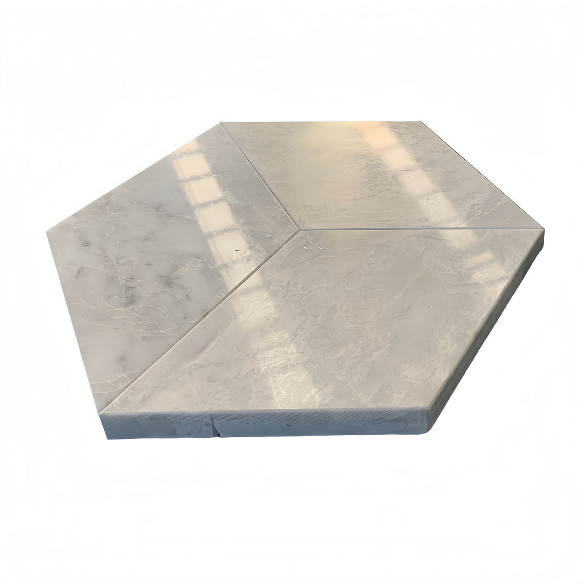 Hexagon Natural Marble Polished Tile For Wall And Floor (Set of 12)