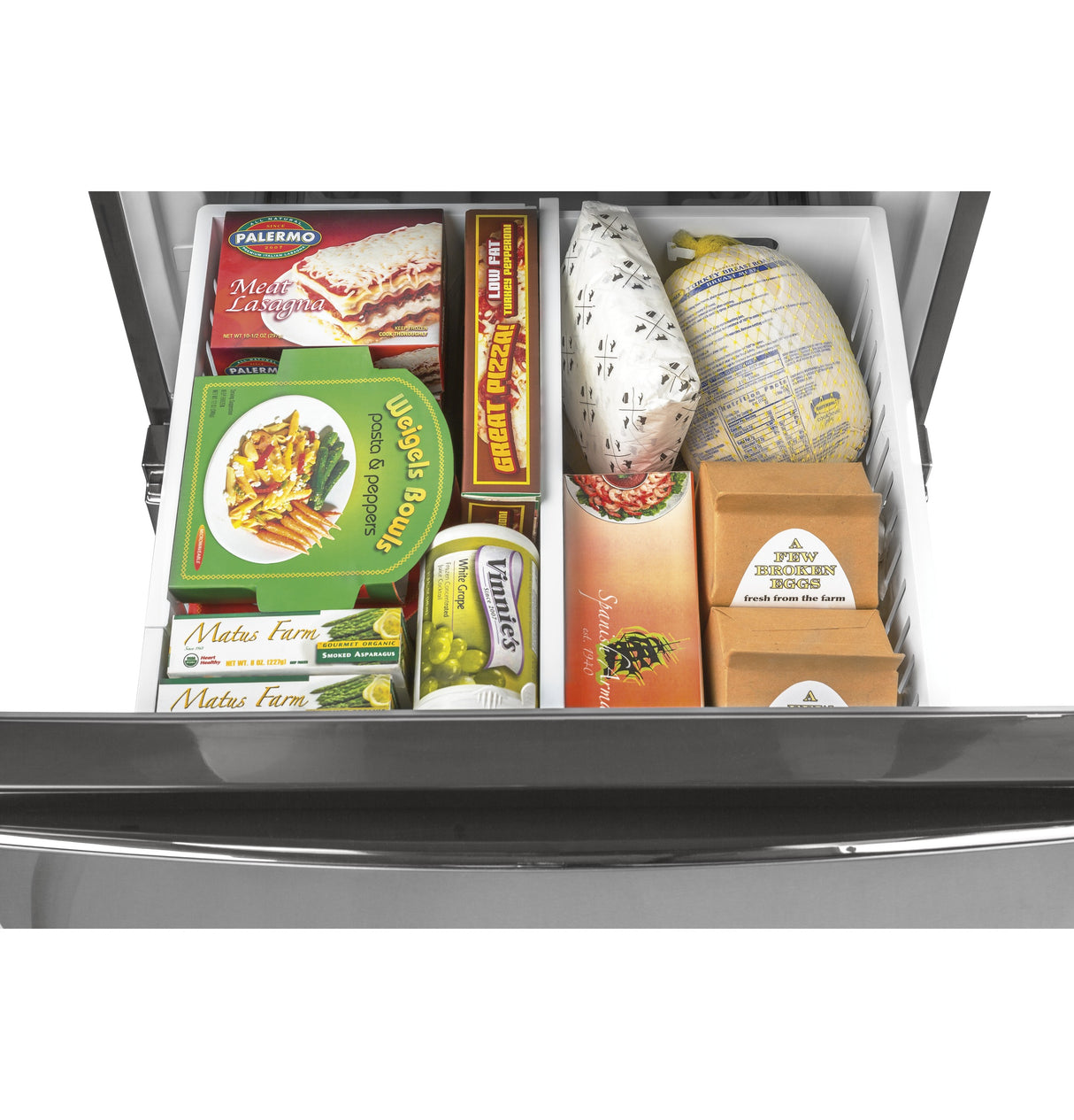 GE GLE12HSPSS - 24 in. 11.9 cu. ft. Counter Depth Bottom Freezer Refrigerator - Stainless Steel