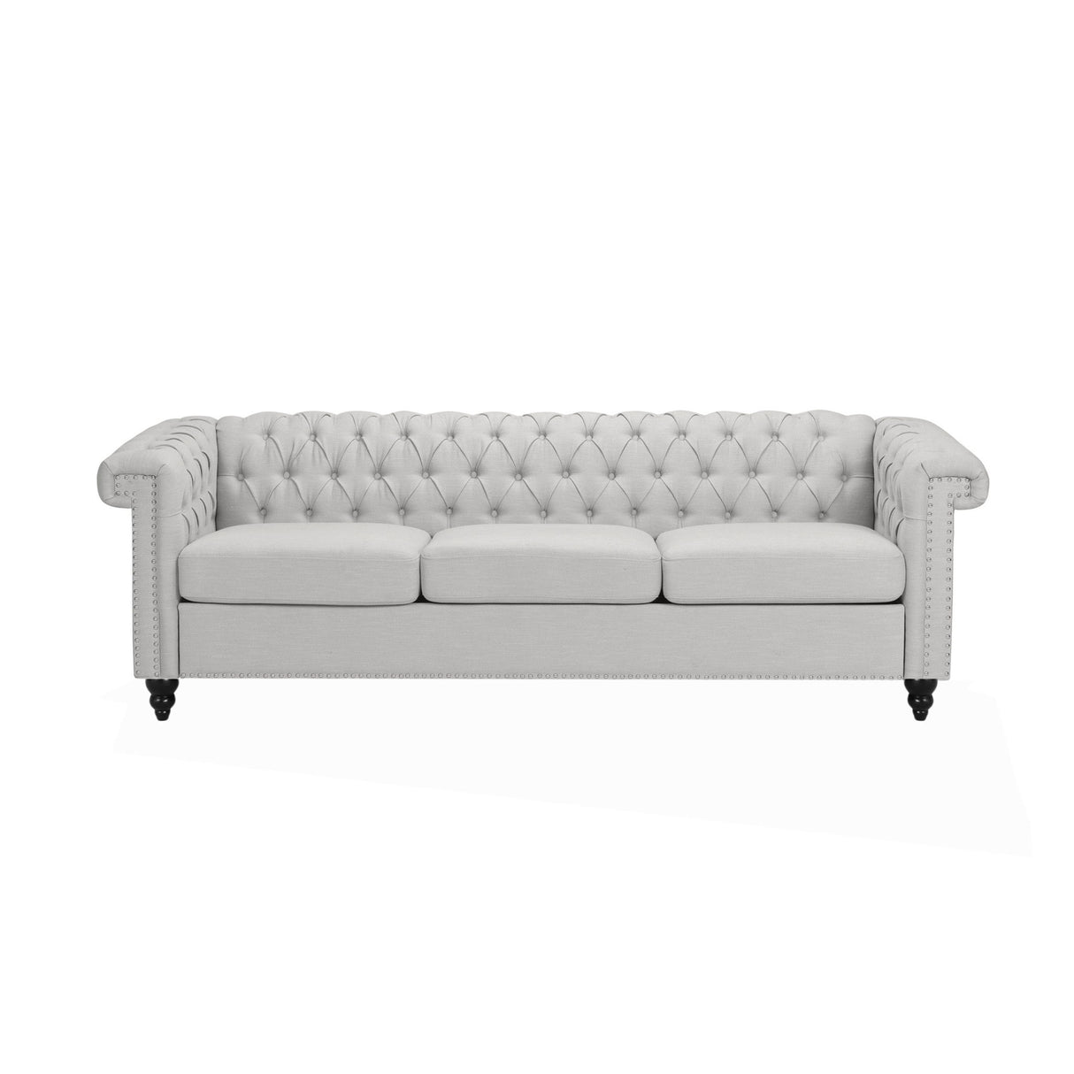 Chesterfield Style 3 Seater Sofa With Deep Button Tufting