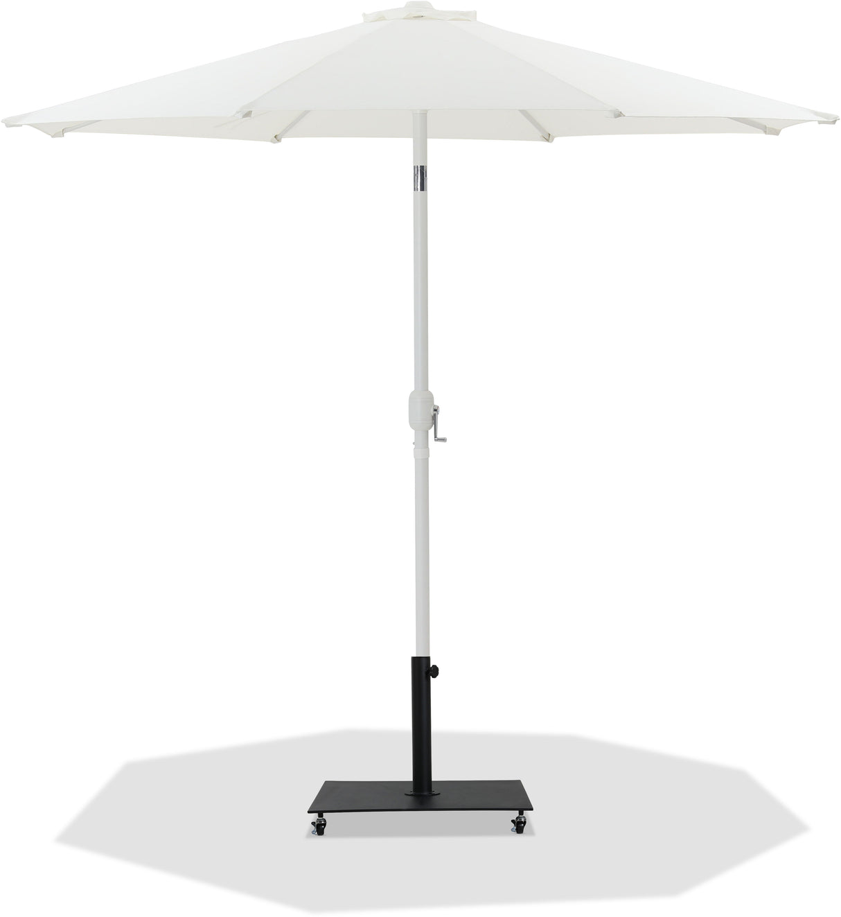 Fiji - Aluminum Patio Umbrella With Square Black And White Base