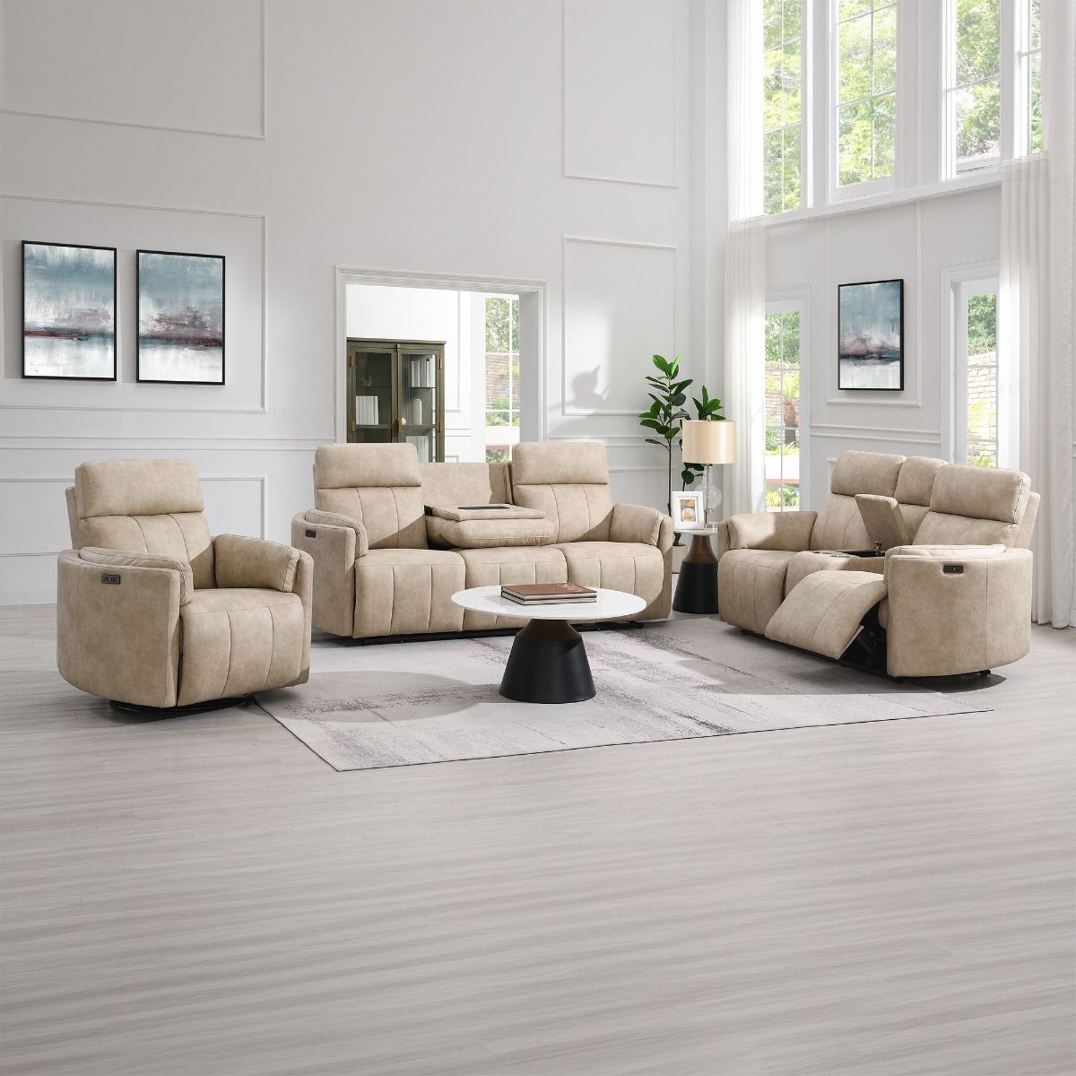 Elison - Motion Loveseat With Console & Storage