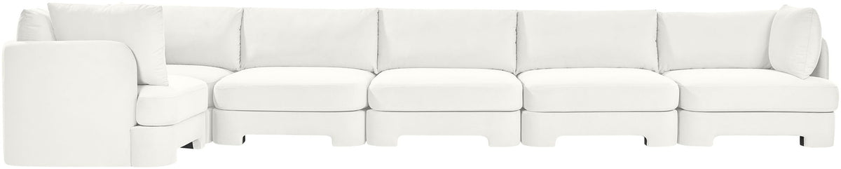 Hammond - Velvet Performance Fabric Upholstered 6 Piece L-Shaped Sectional