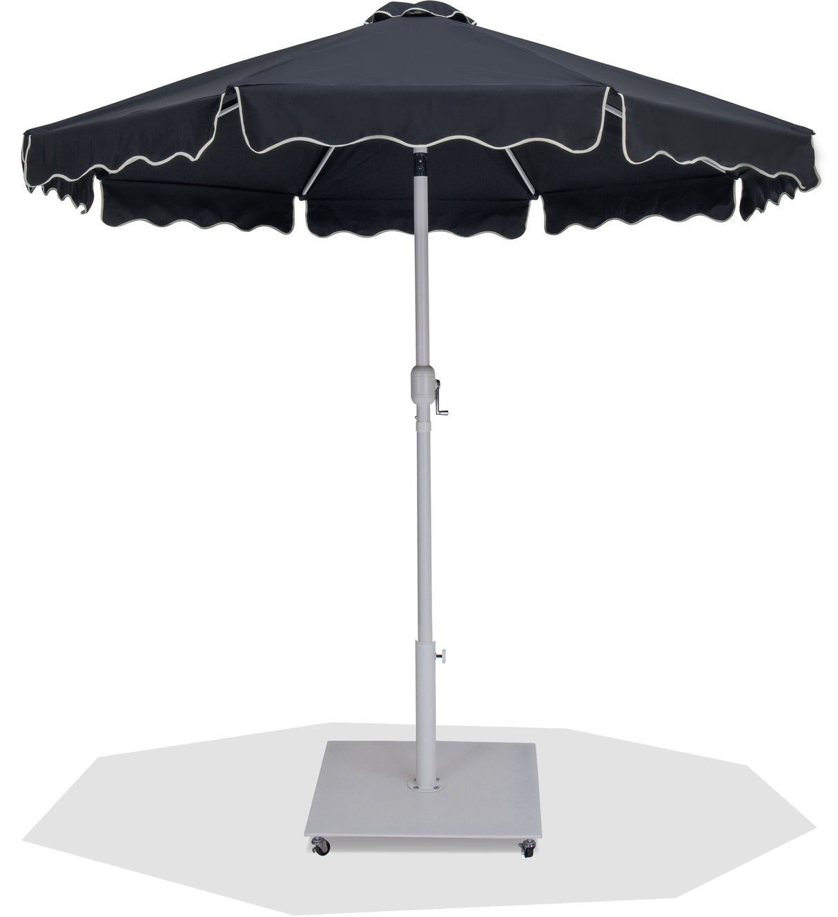 Amalfi - Aluminum Patio Umbrella - White Base / White Pole
