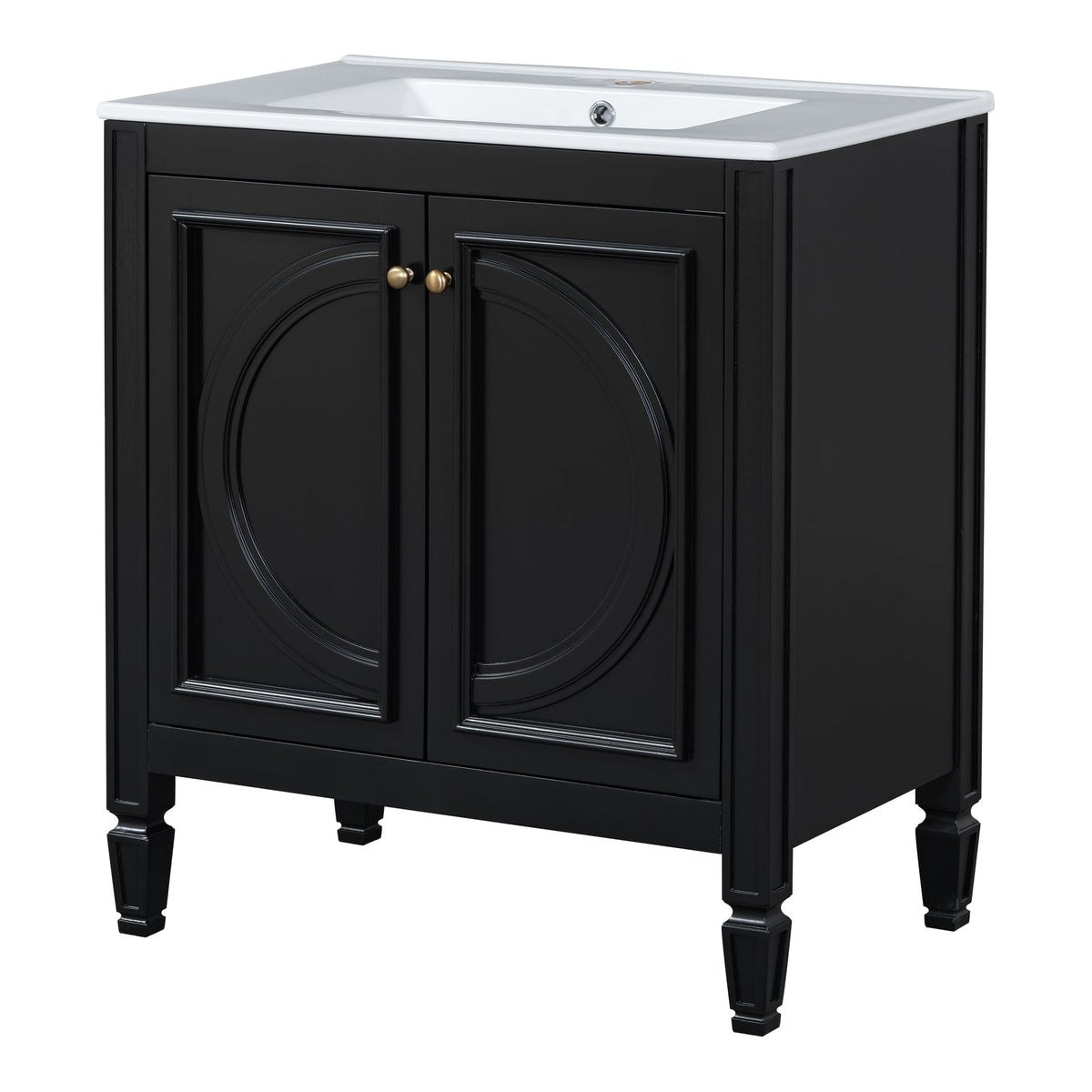Bathroom Vanity With Sink With 2 Doors And Adjustable Shelf