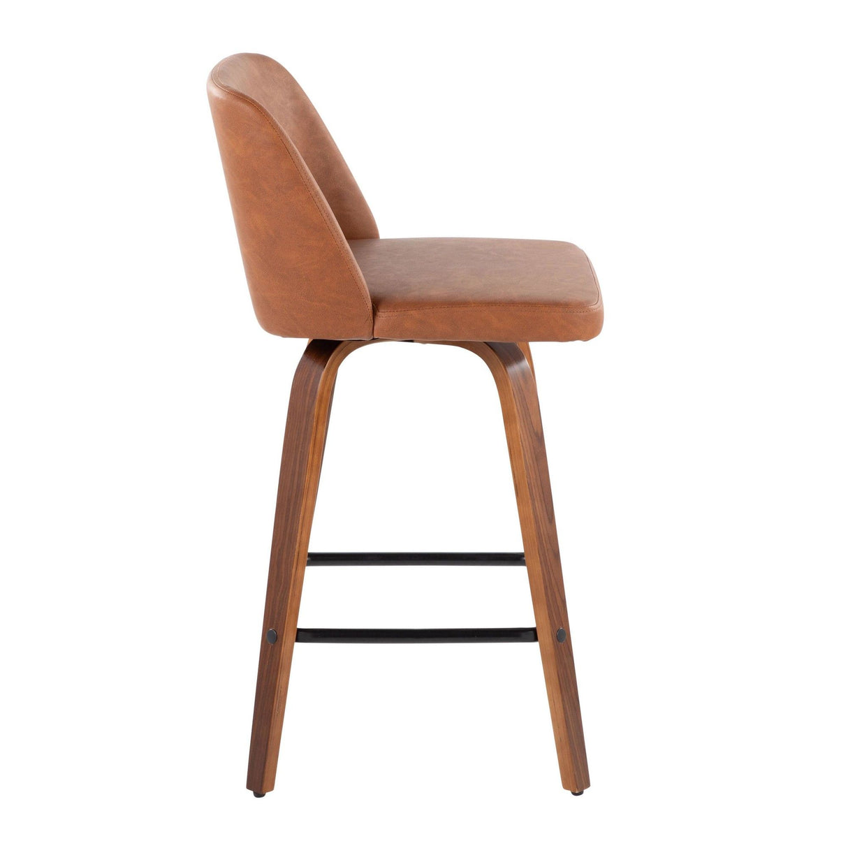 Toriano - 26" Fixed-Height Counter Stool (Set of 2) - Dark Brown