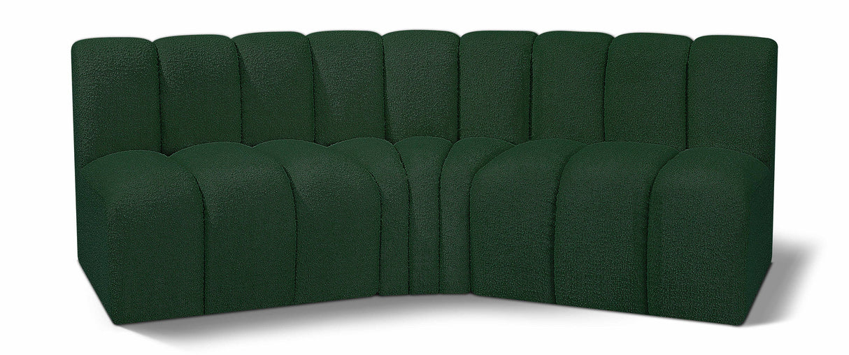 Arc - Boucle Fabric 3 Piece Modular Corner Sofa