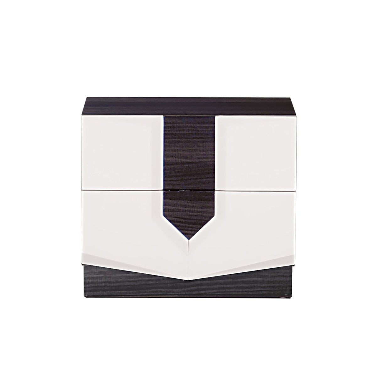 Vios - Zebra High Gloss Nightstand - White