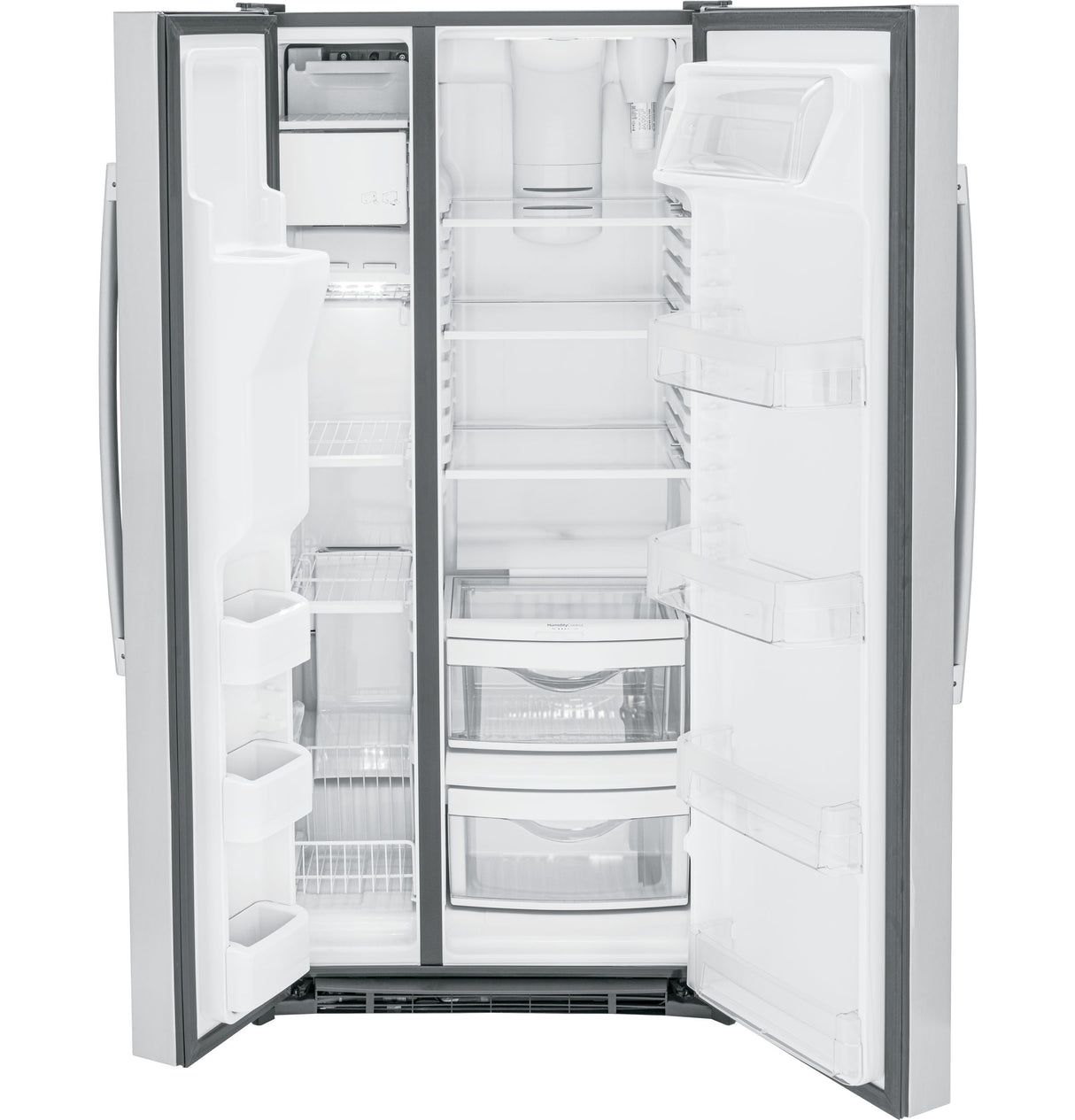 GE GSE23GYPFS - 33 in. 23.0 cu. ft. Side-by-Side Refrigerator with External Ice & Water Dispenser - Stainless Steel
