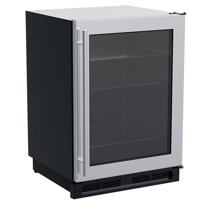 24-In Built-In High-Capacity Beverage Center with Door Style - Stainless Steel Frame Glass - (MLBV024SG01B)