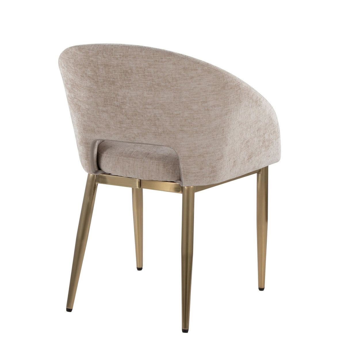 Renee - Upholstered Contemporary Chair (Set of 2) - Gold Metal Legs