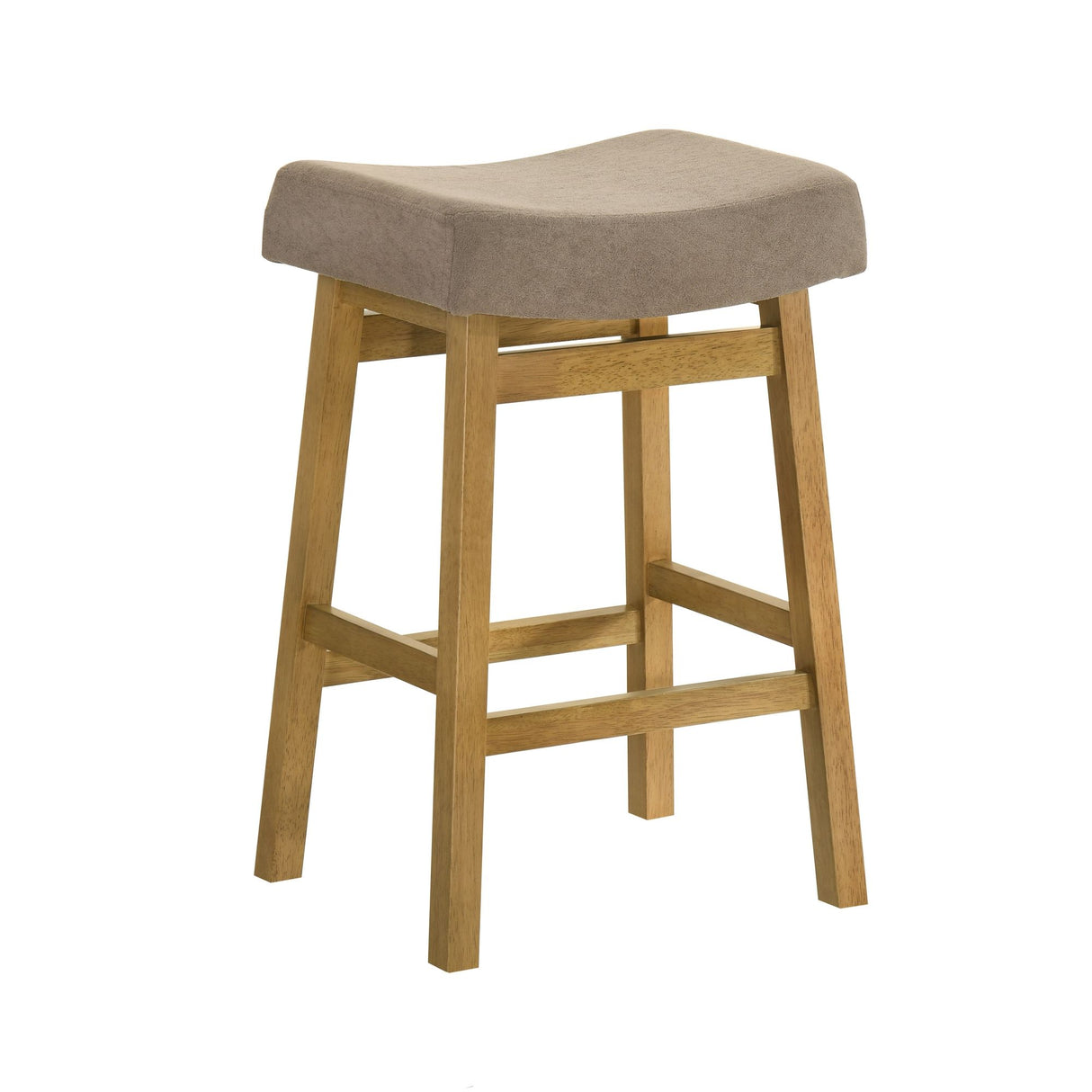 Lenon - Modern Farmhouse Wood Counter Height Kitchen Bar Stool
