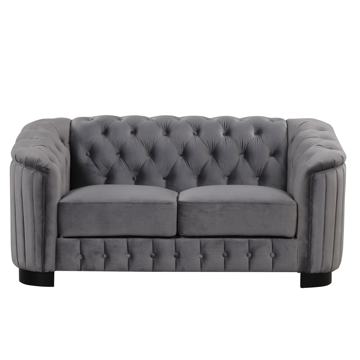 Upholstered Loveseat Sofa With Thick Removable Seat Cushion